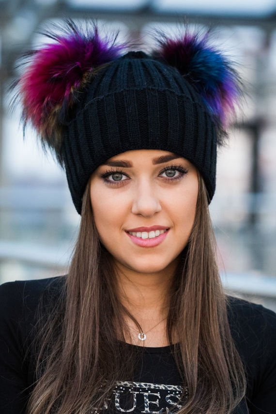 BEANIE WOOL HAT WITH DOUBLE POM POM | WOMEN \ HATS AND SCARFS \ WOOL ...