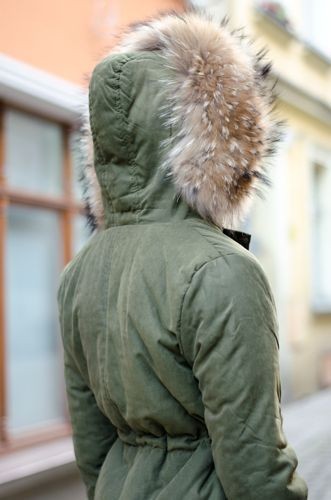 Customized Raccoon Fur Collar For Hood 