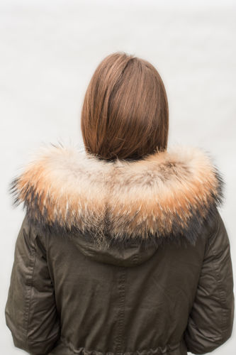 Customized Raccoon Fur Collar For Hood 