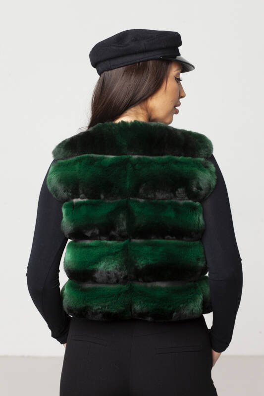 Ladies Genuine Silver Fox Fur Vest