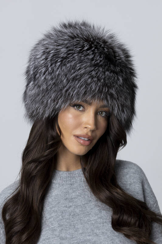 Red Fox Fur Roller Hat with Mink top 