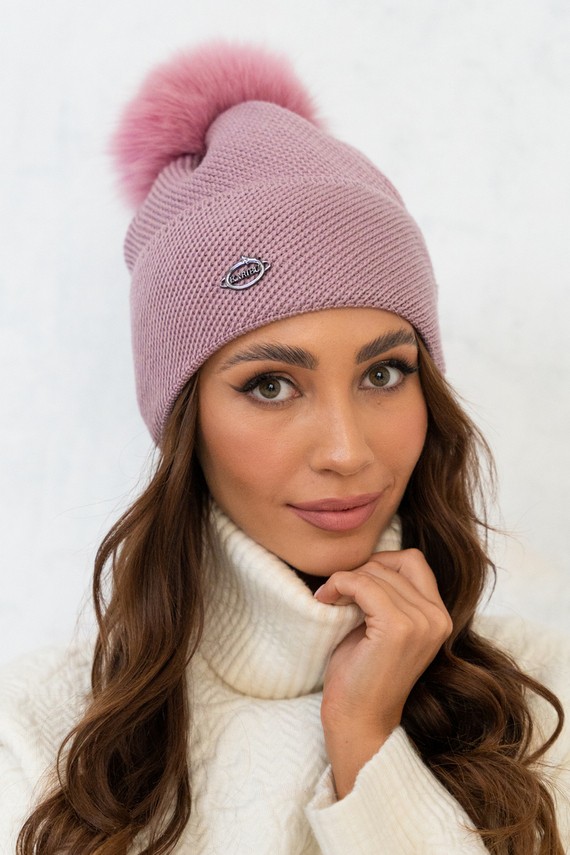 Women’s angora hat in white