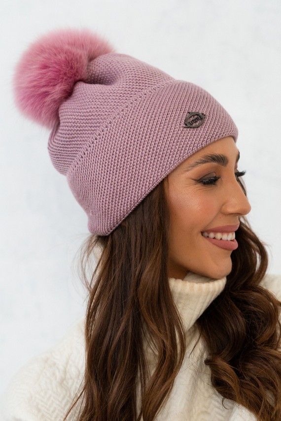 Women’s angora hat in white