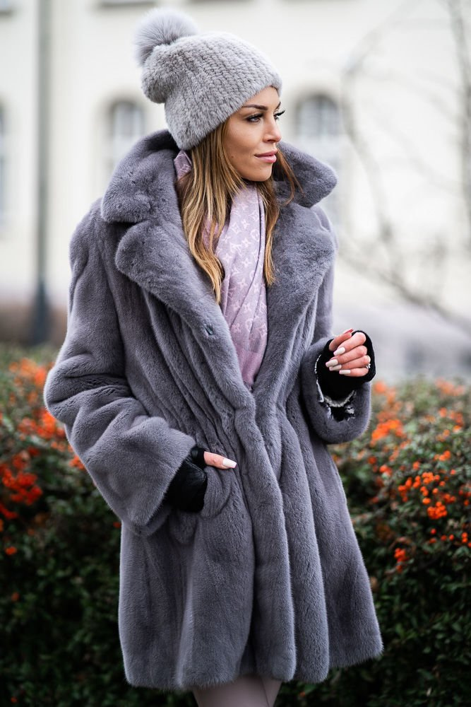 Mink fur coat with hood online