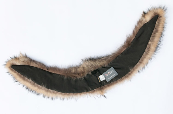 Genuine Raccoon Dog Fur Hood Band