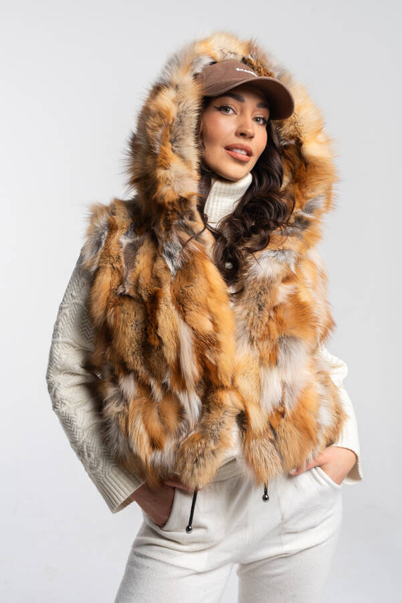 Ladies Genuine Silver Fox Fur Vest