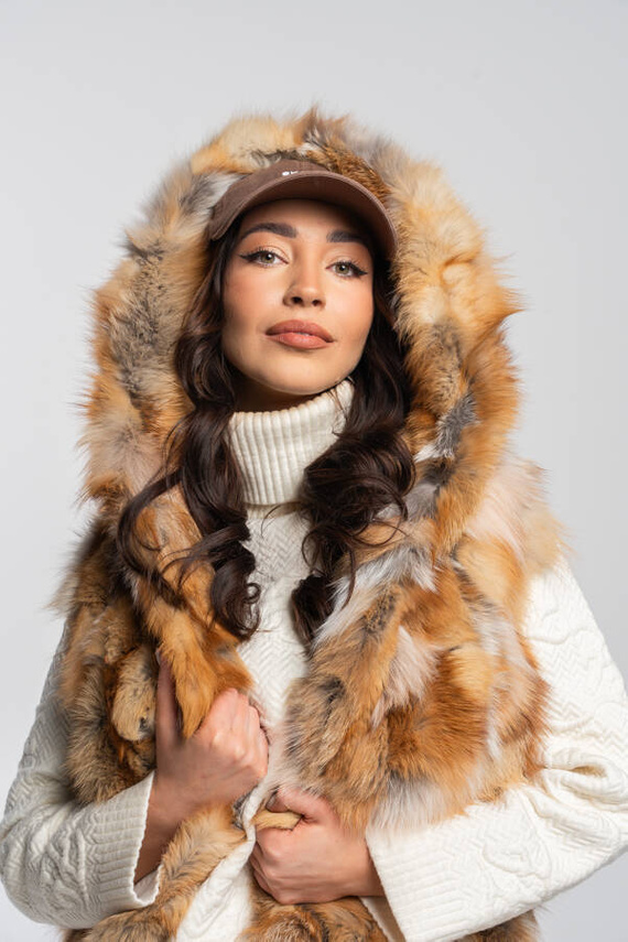 Ladies Genuine Silver Fox Fur Vest