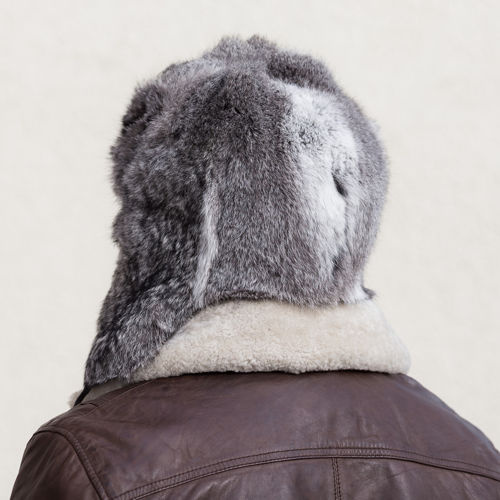 Man’s Genuine Rabbit Fur Trapper Hat