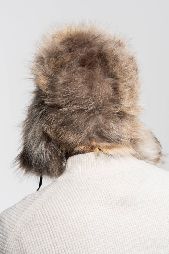 Men,s genuine Raccoon Fur Trapper Hat    